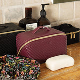 Tonic | Herringbone Beauty Bag Medium - Plum