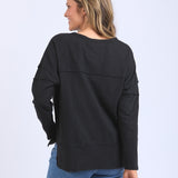 Foxwood | Jayne Throw On Top - Black