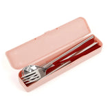 The Somewhere Co | Cutlery Kit - Silver/Burgundy