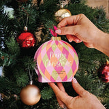 Huxter | Hanging Lip Balm Bauble Diamonds Pink - Vanilla Bean