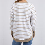 Foxwood | Simplified Stripe Crew - Natural