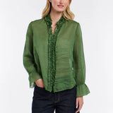 Vanessa Frill Shirt - Moss