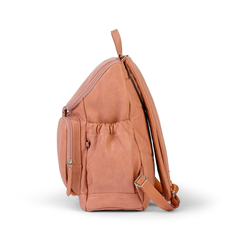 OiOi | Signature Nappy Backpack - Dusty Rose Faux Leather