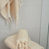 Pearl Turkish Cotton Hand Towel - Natural