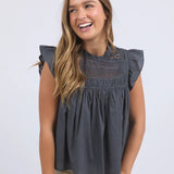 Foxwood | Adelyn Top - Charcoal