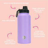 Annabel Trends | Watermate Drink Bottle 950ml - Magpie Floral