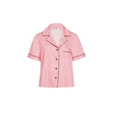 Hommey | Short Sleeve Sleep Shirt - Rocky Road Stripes