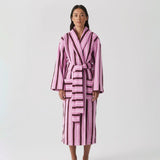Hommey | Stripe Terry Robe - Fuchsia