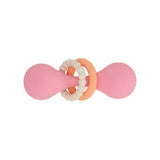 Annabel Trends | Silicone Dumbbell Rattle - Pink