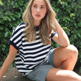 Stella + Gemma | Gwen Tee - Milk/Midnight