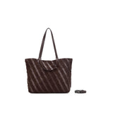Black Caviar Designs | Lexington 3pc Woven Handbag Tote - Cocoa