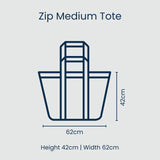 Project Ten | Zip Medium Tote - Red Blue Stripe