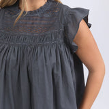 Foxwood | Adelyn Top - Charcoal