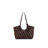 Black Caviar Designs | Waverly 3pc Woven Handbag Tote - Cocoa