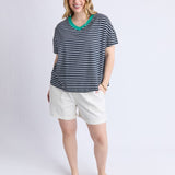 Elm | Sabrina Tee - Navy & White Stripe