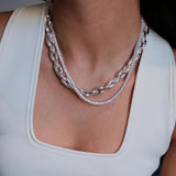 Zafino | Dani Tennis Necklace 40cm - Silver