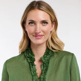 Vanessa Frill Shirt - Moss