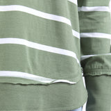 Foxwood | Farrah Stripe Long Sleeve - Sage/White