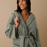 Hommey | Hooded Marle Robe - Lotus