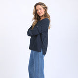 Foxwood | Jayne Throw On Top - Navy
