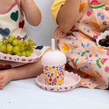 Chino Club | Mini Smoothie Cup & Straw 200ml - Fruits Pink