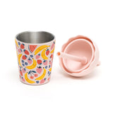 Chino Club | Mini Smoothie Cup & Straw 200ml - Fruits Pink