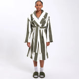 Hommey | Terry Robe - Matcha Stripes