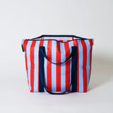 Project Ten | Zip Medium Tote - Red Blue Stripe