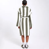 Hommey | Terry Robe - Matcha Stripes