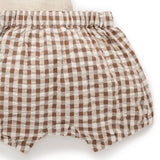 Purebaby | Gingham Set - Milk Choc Gingham