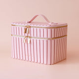 Fox & Fallow | Vanity Case - Rose Pinstripe