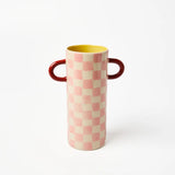Griffe Bud Vase - Pink Check