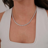 Zafino | Dani Tennis Necklace 40cm - Silver