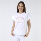 Stella + Gemma | Cuff T-Shirt - White Champagne Social Club