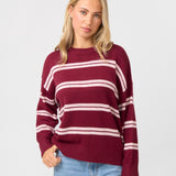 Stella + Gemma | Bianca Jumper - Maroon/Baby Pink