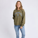 Foxwood | Effortless Contrast Crew - Winter Moss