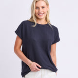 Elm | Coral Dust Waffle Knit - Navy