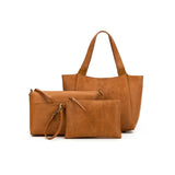 Black Caviar Designs | Mini Evelyn Hobo Tote 3pc - Tan