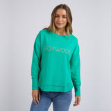 Foxwood | Simplified Metallic Crew - Bright Green