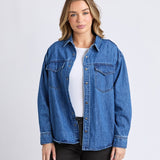 Foxwood | Daisy Overshirt - Mid Blue