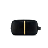 Black Caviar Designs | Hugo Wash Bag - Black & Cream Stripe