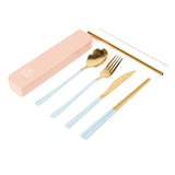 The Somewhere Co | Cutlery Kit - Gold/Blue