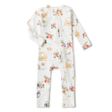 Snuggle Hunny | Organic Snugglesuit Convertible Romper - Diggers & Tractors