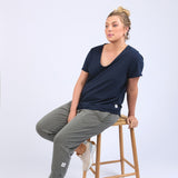 Elm | Pima Vee Tee - Navy