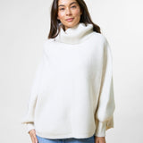 Stella + Gemma | Polo Neck Poncho - Vanilla