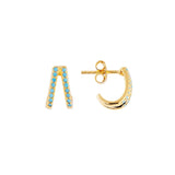 Fairley | Turquoise Twin Pave Huggie