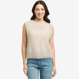 Italian Star | Mohair Pointelle Vest - Panna