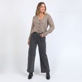 Foxwood | Sarah Wide Leg Jean - Washed Black
