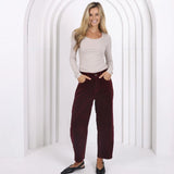 Toni Barrel Jeans Corduroy - Brunette