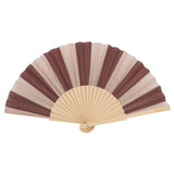 Hand Fan - Brown & Beige Stripes